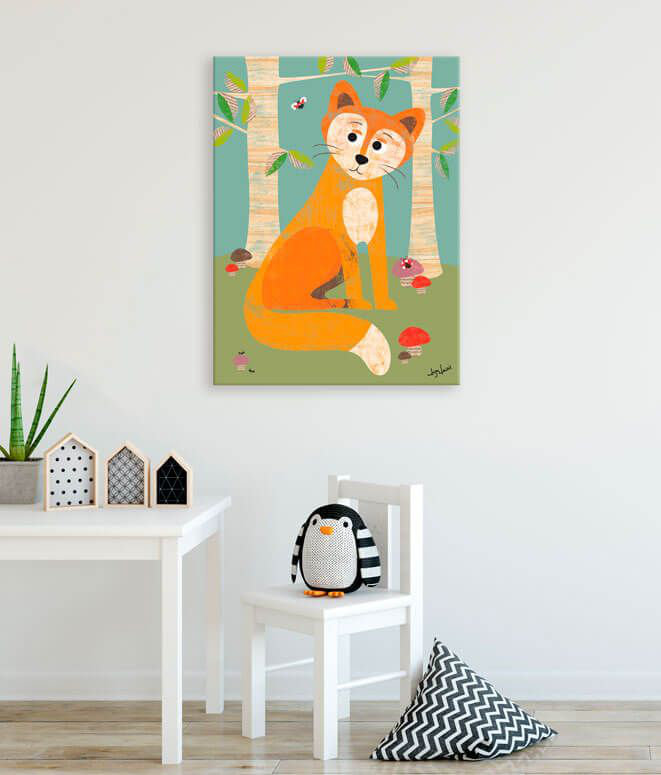 «Liza Lewis Fox in the Woods», art sur toile