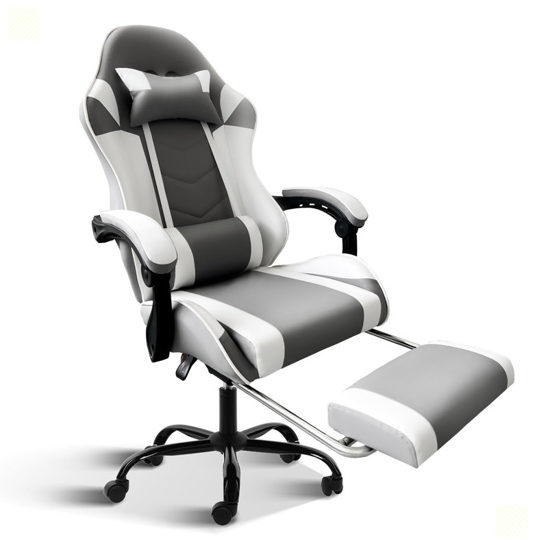 Fauteuil inclinable ergonomique inclinable, Gris / blanc