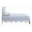 Lit double (matelas non inclus), blanc scintillant