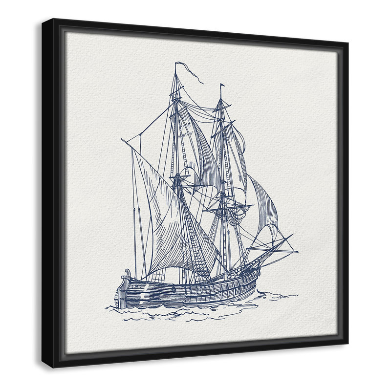 «Into the Sea I» par Kimberly Allen, Noir, H 17,5 po x l 17,5 po