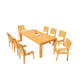 Canberra Outdoor 11 - Piece Teak Dining Set