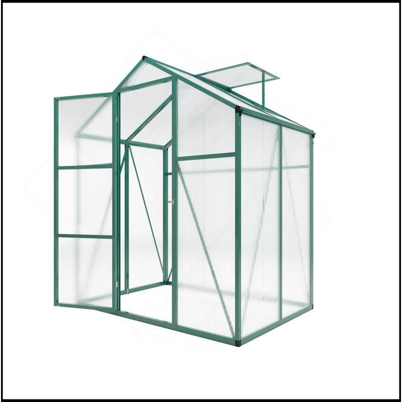 Marketed Gain Height Windproofaluminum Greenhouse 6X8 FT Greenhouse Raised Base And Anchor Aluminum Heavy Duty Walk-In Greenhouses For Outdoor Backyard In All Season