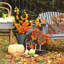Panneau de suspension en bois Hello Fall