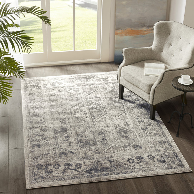 Overbrook Tiled Border Area Rug, Rectangle 8' x 10'