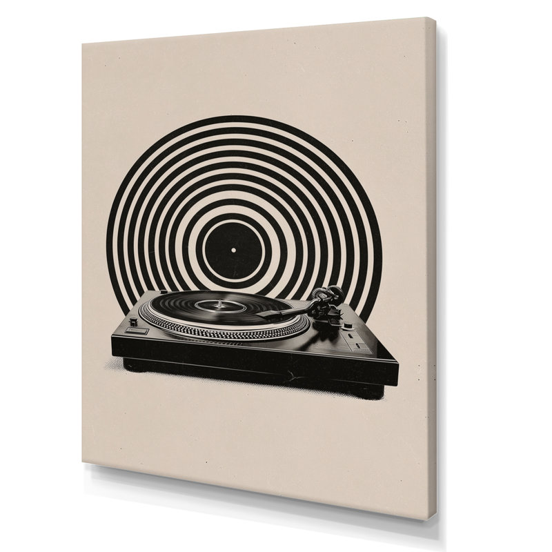 «Black and Grey Vintage», impression sur toile rétro, H 32 po x l 16 po, Wrapped Canvas, Ne s’applique pas