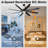 72" 8 - Blade Large Dimmable LED Ceiling Fan With Light And Remote Control, Modern Indoor Outdoor Ceiling Fan For Living Room Bedroom Patio, Quiet 6 Speed Reversible DC Motor, 3 Color Temperatures, Downrod Mount, Sloped Ceiling Compatible-1878496683