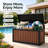 Decksplore 210 Gallons Wood-Look Water Resistant Resin Lockable Deck Box