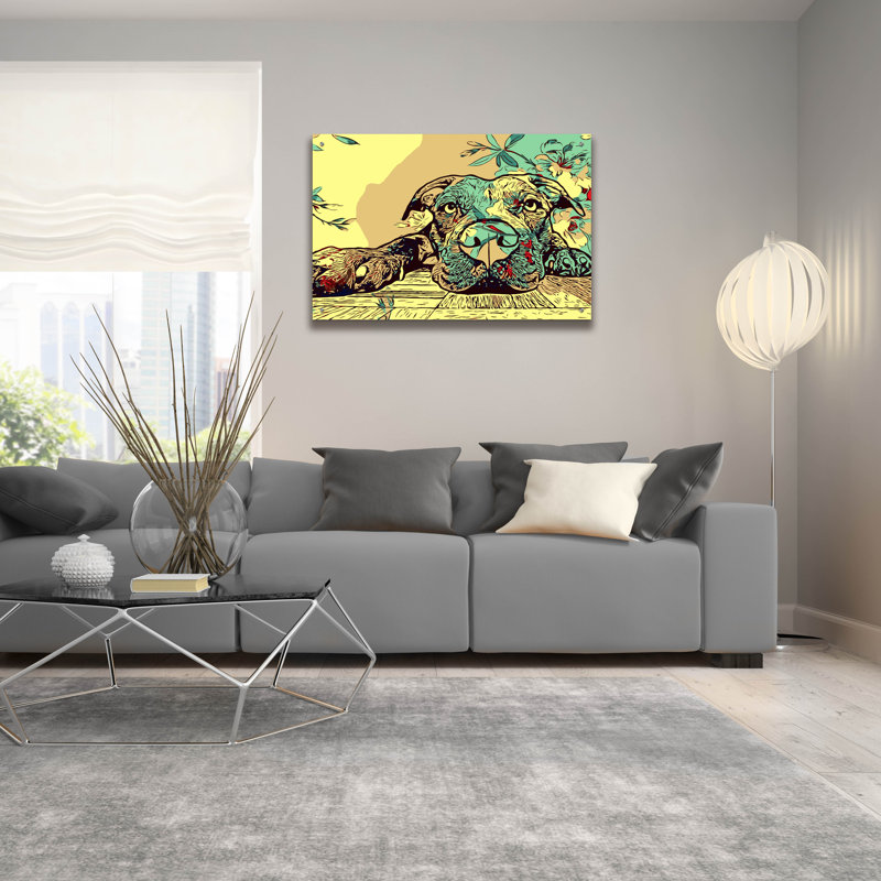 «Pitbull Love Style» par Dean Russo, H 24 po x l 36 po x P 0,2 po