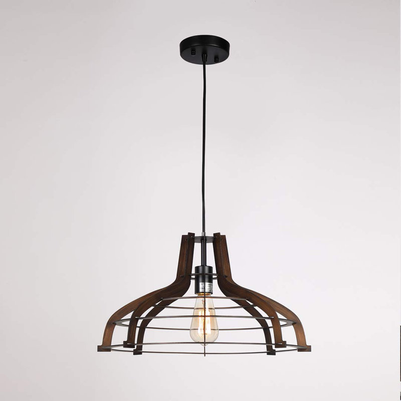 Dengler 1 - Light Mini Single Wood Dome Pendant Lamp