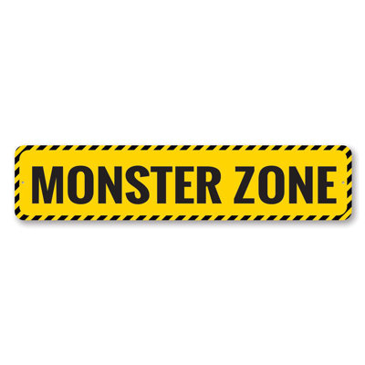 Plaque en métal Monster Zone