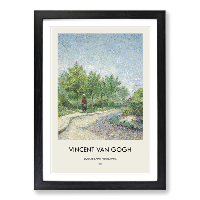Square Saint Pierre by Vincent Van Gogh - Single Picture Frame Print, 36cm H x 27cm W x 2cm D, Black Framed