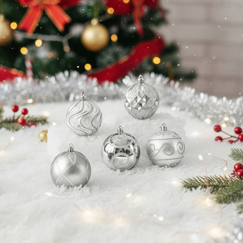 6.1cm Other Bauble, Silver