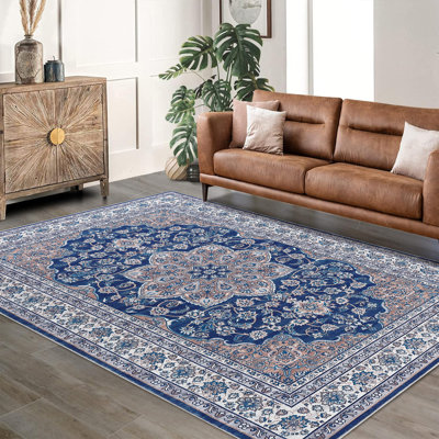 Tapis Boho rétro antidérapant lavable à la machine, tapis tissé résistant aux marques pour le salon, la chambre à coucher, le bureau,