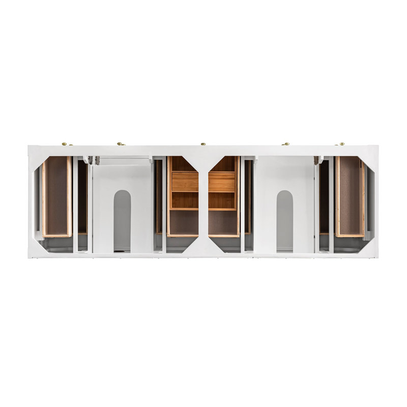 Breckenridge 72'' W Double Vanity, Bright White, 8" Widespread, Tajnar Eclos