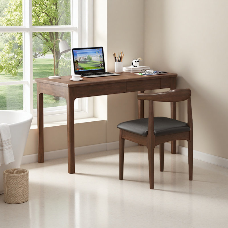 Bureau d'écriture à 2 tiroirs Modern Farmhouse, H 29,52 po x l 39,37 po x P 22,04 po