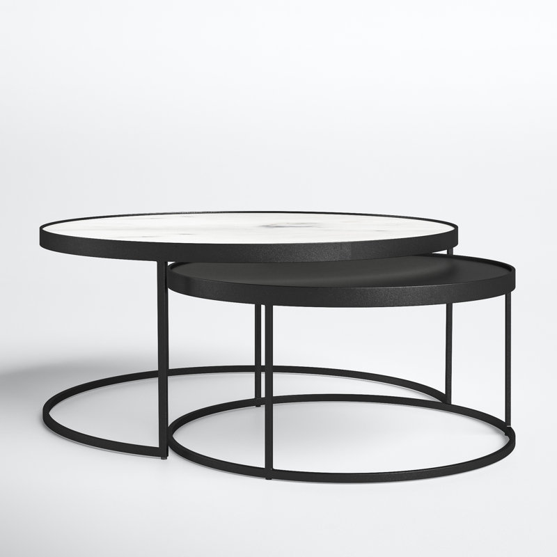 Zemamra Genuine Marble Nesting Coffee Table