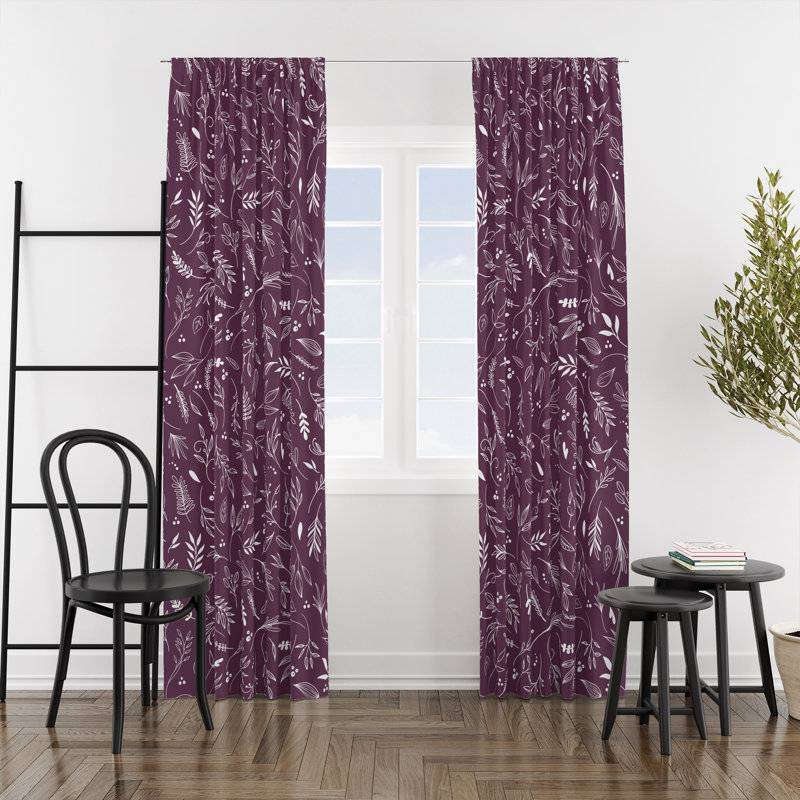 Semi Sheer Curtain Pair, 20" W x 82" L