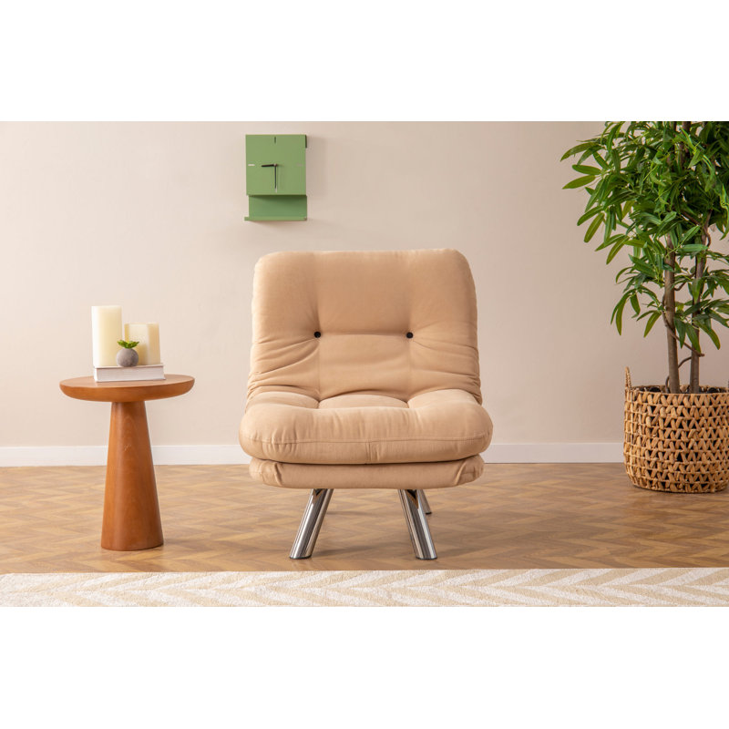 Fauteuil convertible l 43,7 po Haana, Tissu crème