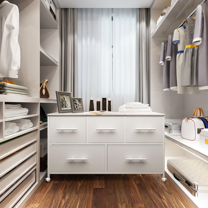 Metal 100cm W 4 - Drawer Chest of Drawers, White