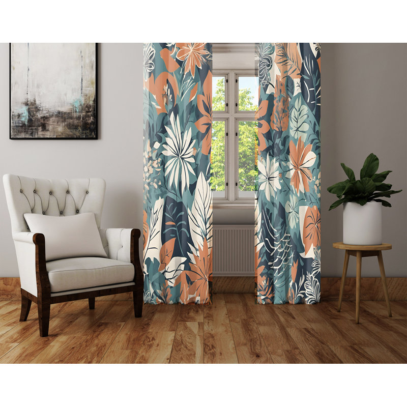 Semi Sheer Curtain Pair, 20" W x 52" L