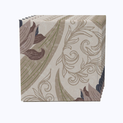 Campanelli 100% Cotton Floral Square Napkin