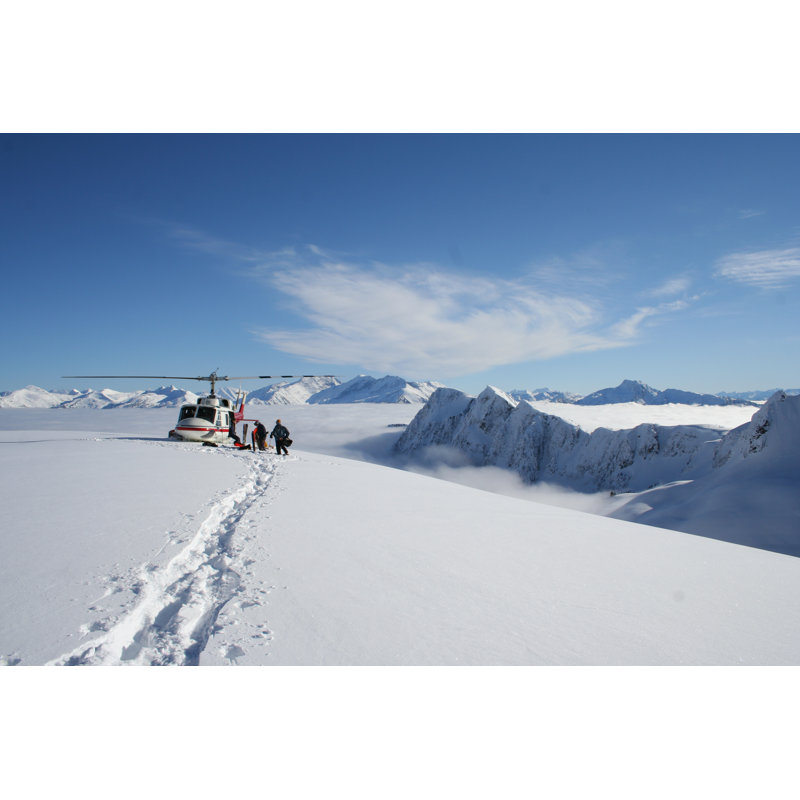 Heli-Skiing 1 Piece Wrapped Canvas Wall Art, 61cm H x 91cm W x 3.8cm D