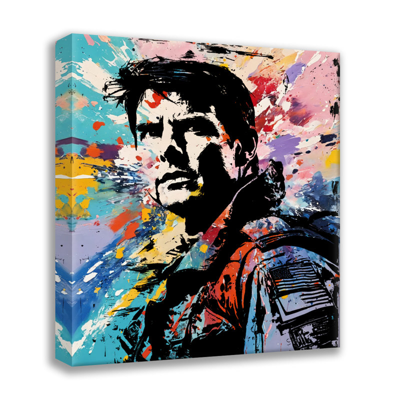 Sérigraphie Maverick, estampe numérique sur toile tendue avec châssis, H 24 po x l 20 po