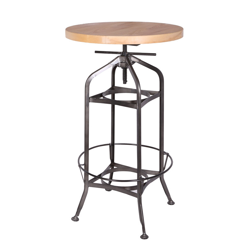 Round Metal Base Dining Table, Frosted Black, Walnut
