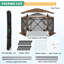Pavillon de jardin avec moustiquaire pour le camping, pièce moustiquaire 12 x 12-106632271