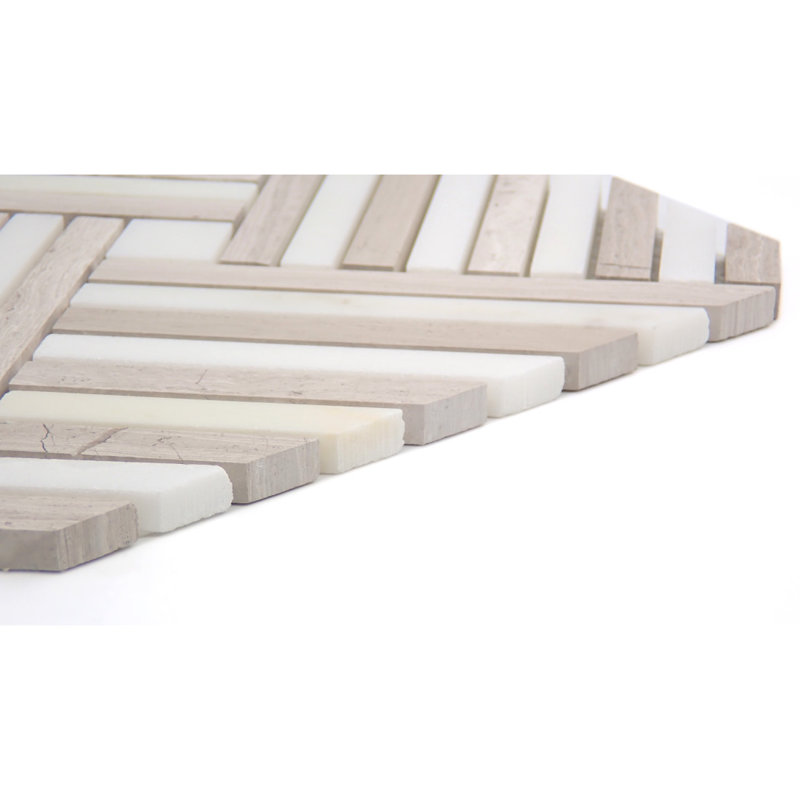 Alluro Plc Silver 9 in. x 9 in. Polished Marble Floor and Wall Tile (5.64 sq. ft./Case), Cream