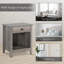 Ensemble de 2 tables de chevet grises-287325078