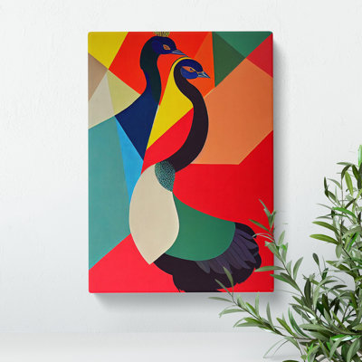 Abstract Peacocks No.2 - Wrapped Canvas Print