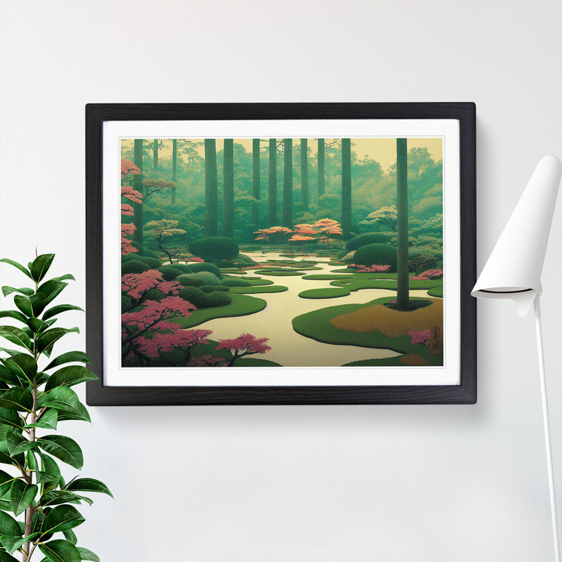 Exciting Forest - Single Picture Frame Print, 46cm H x 64cm W x 2cm D, Black