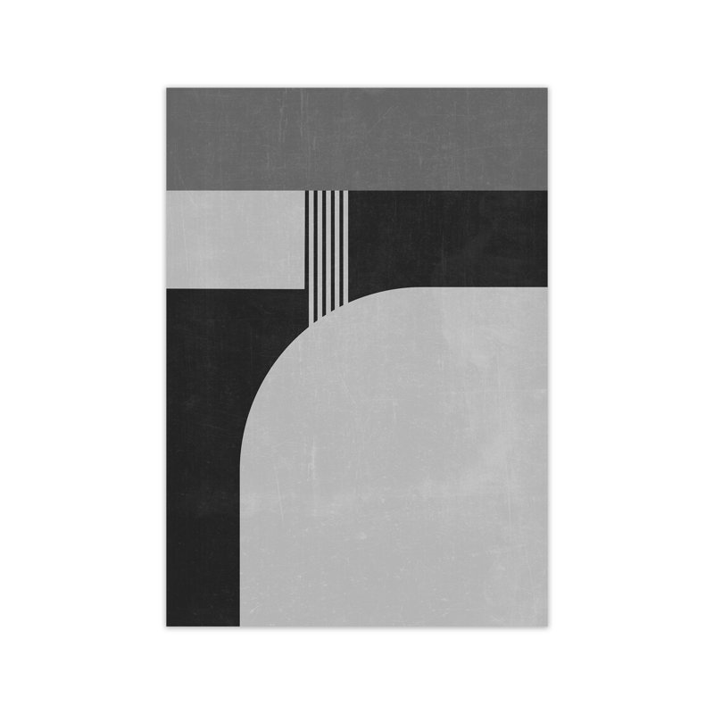 Mid Century Black And White A - Print, 42cm H x 30cm W x 1cm D, No Frame
