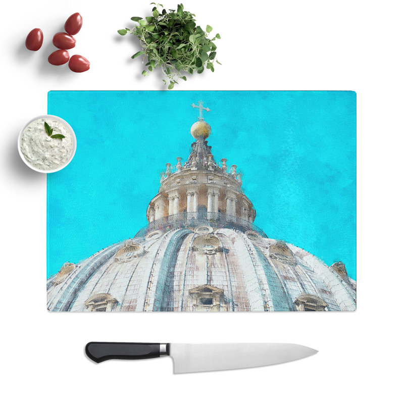 St. Peters Basilica in the Vatican City Chopping Board, 0.4cm H x 20cm W x 28.5cm L