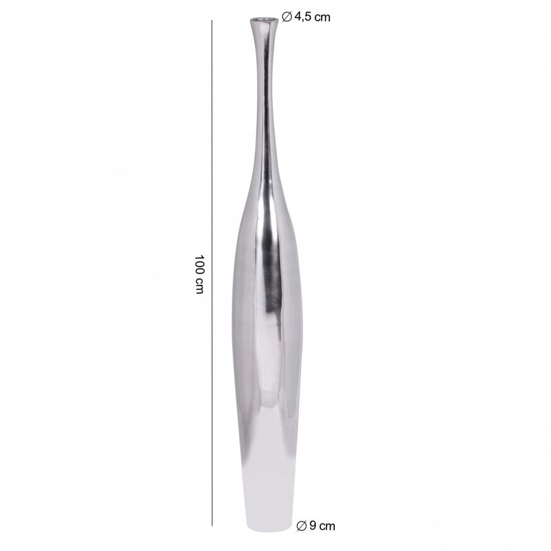 Miera Metal Floor Vase, 100cm H x 13cm W x 13cm D