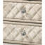 Table de chevet en velours beige Lucienne