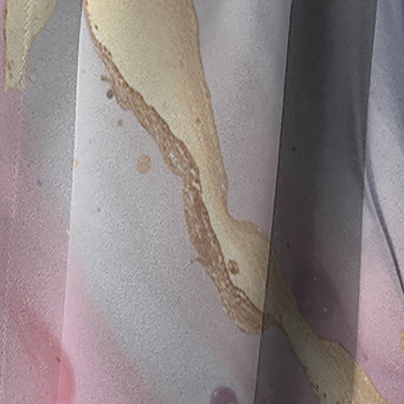 Pink And Gold Mysterious Marble V - Abstract Marble Marble Blackout Curtain - 1 Panels, 52" W x 84" L