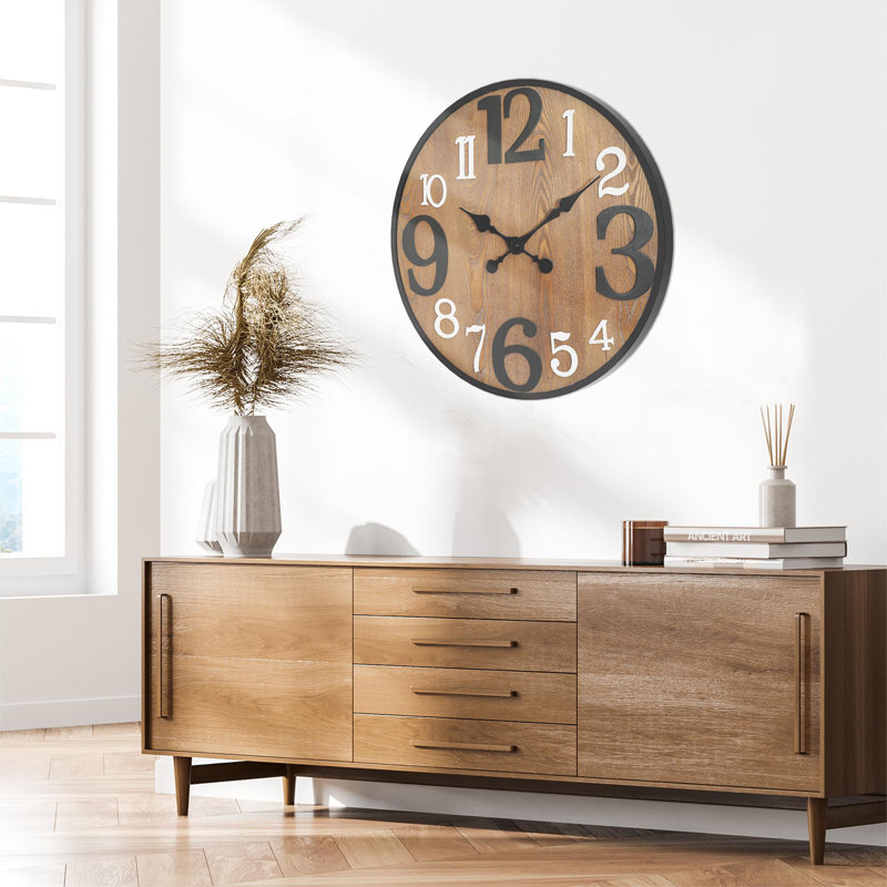 Kynlee Wood 24" Wall Clock
