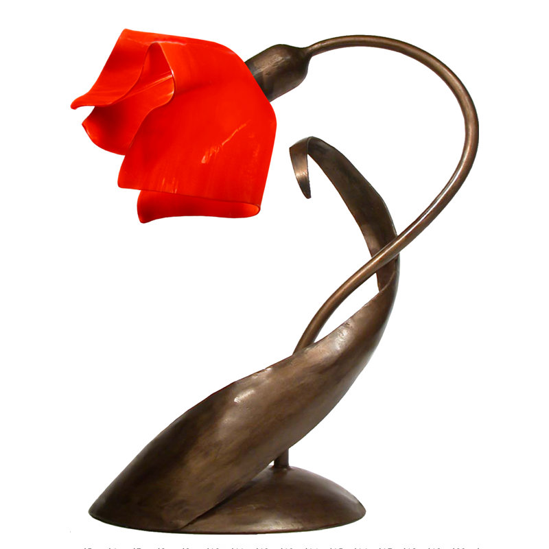 Lampe de table 20 po Dale, Rouge Really, Brun