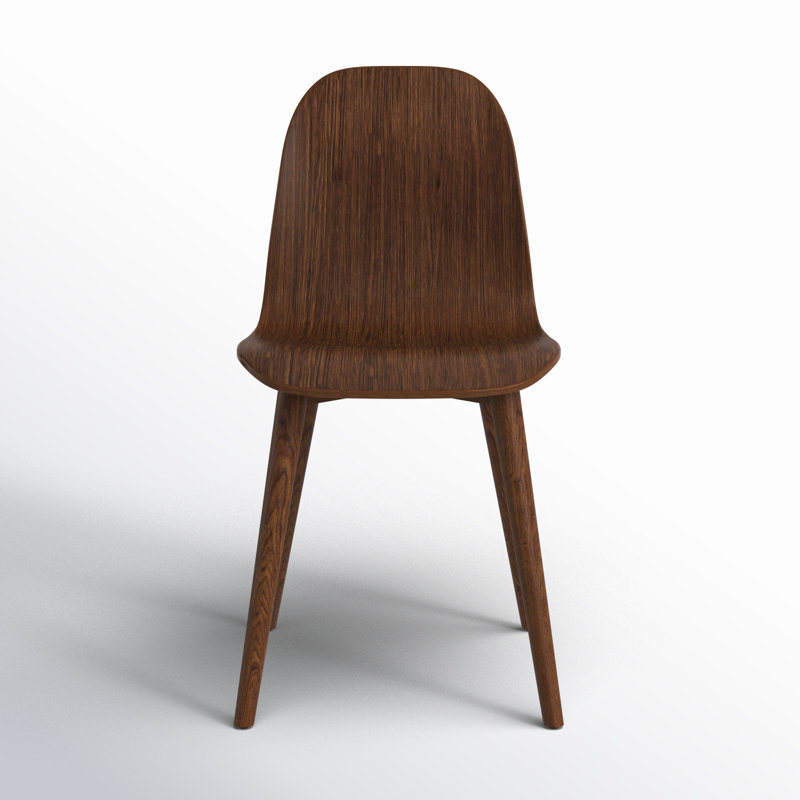 Brown Bent Wood Mid-Century Modern Dining Chair
