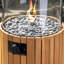 Himanshu Round Douglas Fir Wood Propane Smokeless Fire Pit Table with Hidden Fuel Tank