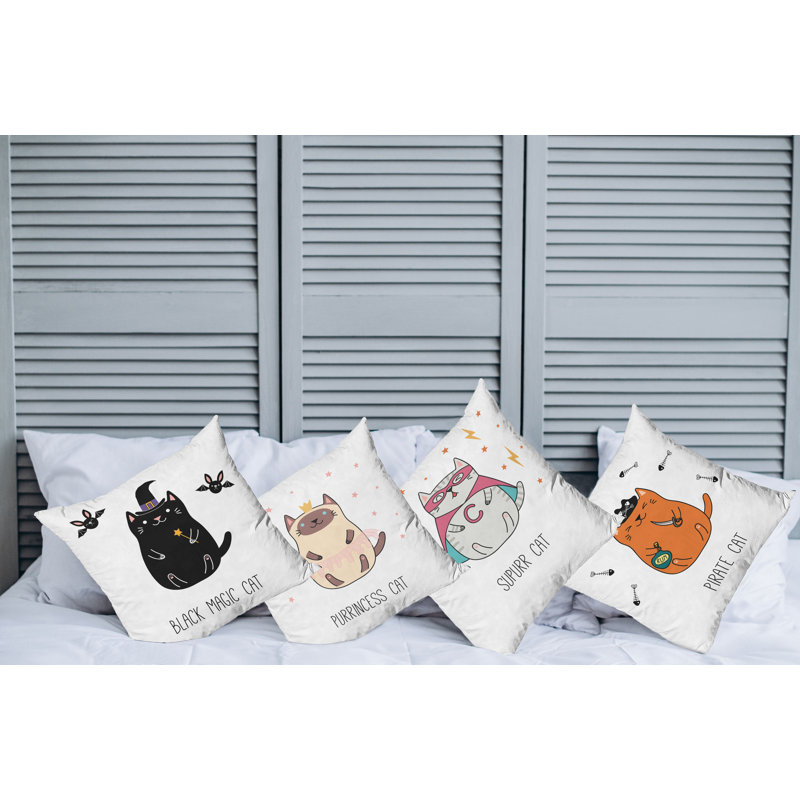 Ensemble de housse de coussin 4 pièces, 18" x 18"