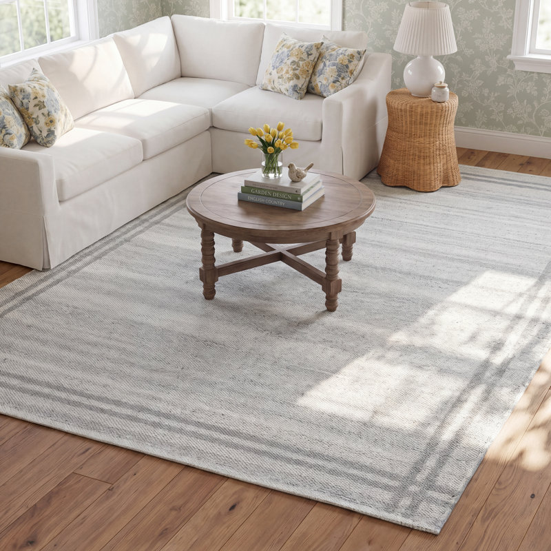 Wool Striped Indoor Rug, Rectangle 6' x 9'