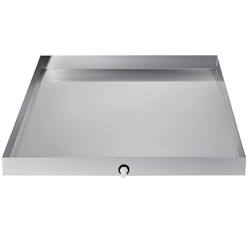 VEVOR 32" x 30" x 2.5" Galvanized Steel Washing Machine Pan, Heavy Duty 18 GA Washer Drip Tray with Drain Hole & Hose Adapter