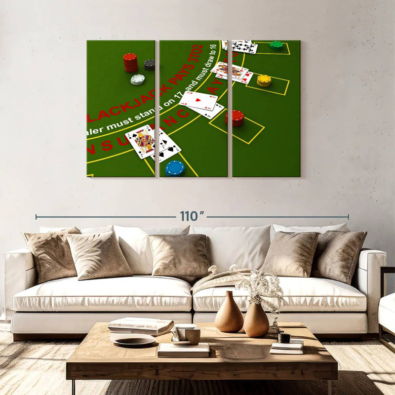 Senne A Game Of Blackjack, 48" H x 74" W
