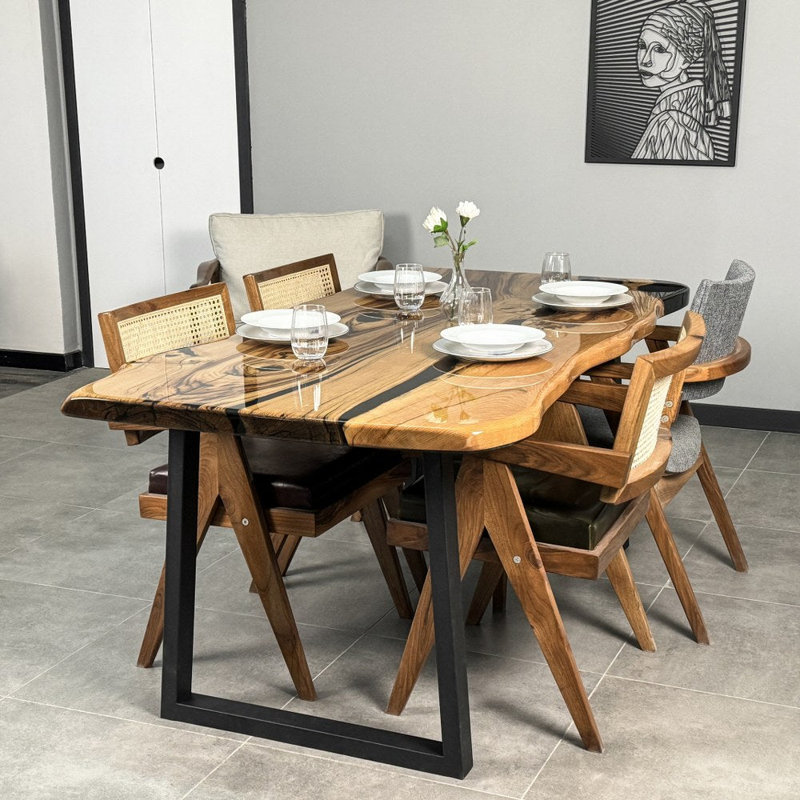 Live Edge Dining Table, Solid Chestnut