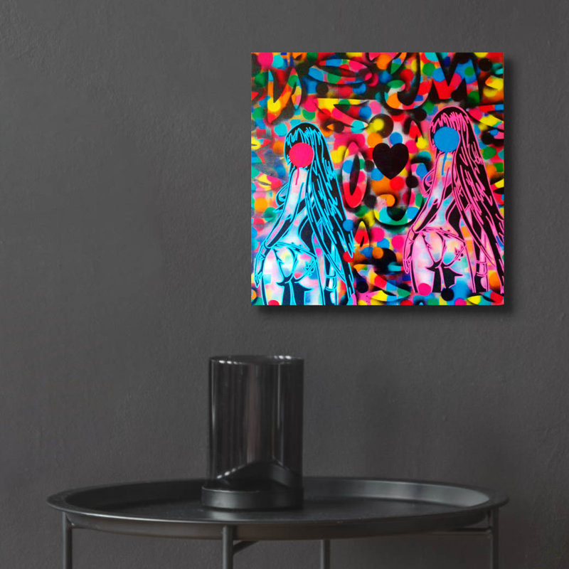 Art mural épique «Manga» par Abstract Graffiti, 12 po x 12 po