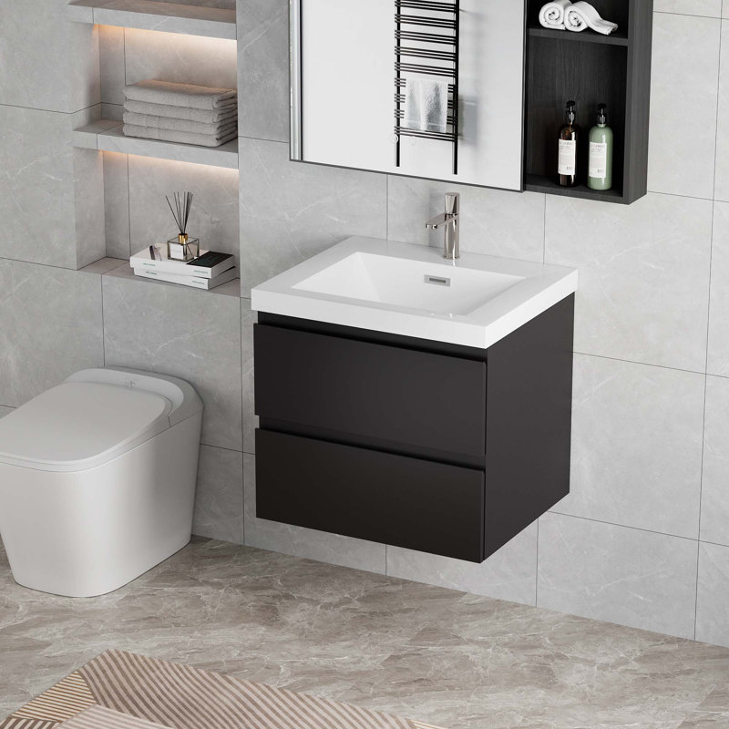 Meuble-lavabo flottant avec lavabo