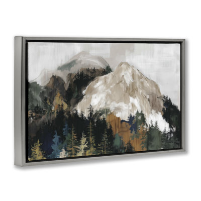 Rugged Mountain Peaks Floating Frame, design by Chromatic Storm Studio